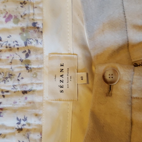 Sezane Martin Trousers wool blend in ecru size 40/8 - Picture 3 of 10